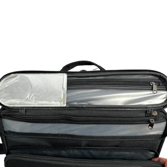 Samsonite Black Computer Bag With Leather Strap 261 700 Series Travel Durable - Picture 4 of 11